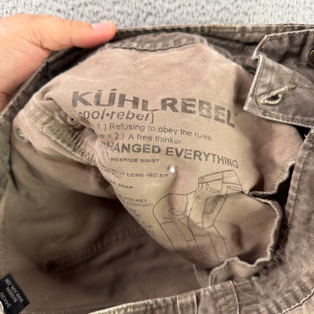 KUHL Crag Series Rebel Pants Men 32x30 Brown Rugged Outdoor Hiking Patina Dye - Picture 8 of 11